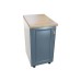 Corp inferior cu 1 Usa Zebra, Alb / MDF Albastru, si blat Artar 40 x 85 x 60